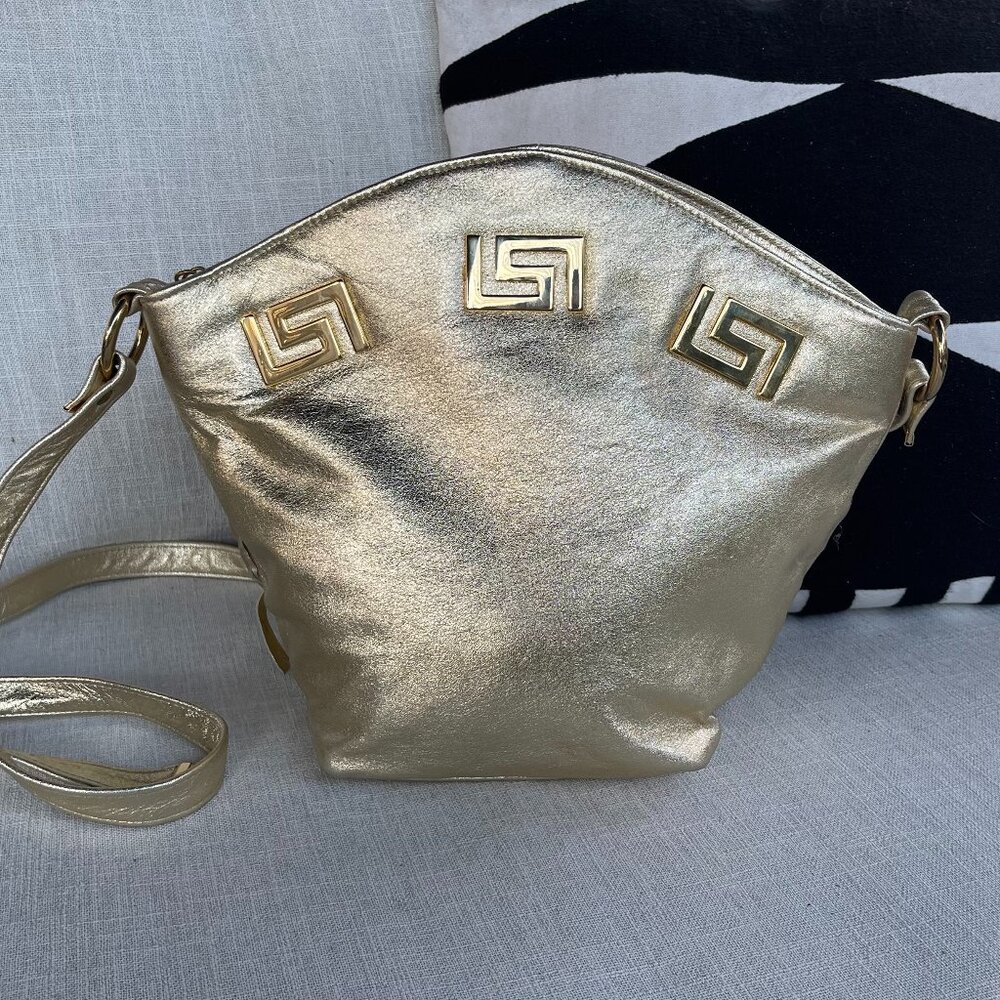 Beautiful Gold leather bag